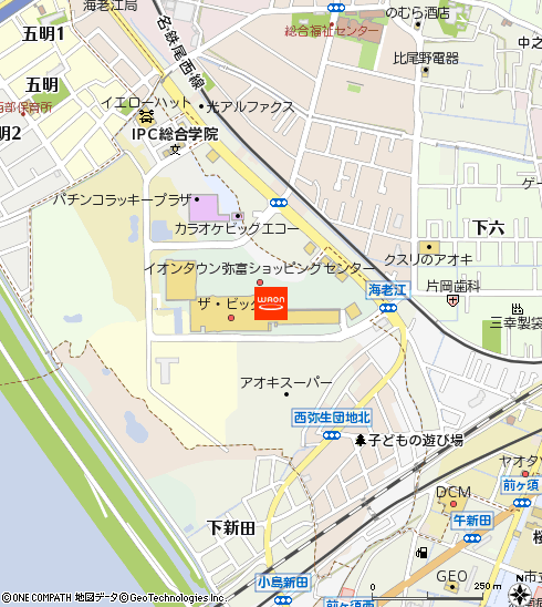 ザ・ビッグエクストラ弥富店付近の地図